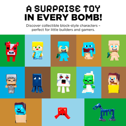 Block Builder TNT Bath Bomb for Kids with Surprise Toys Inside (1 Pack)