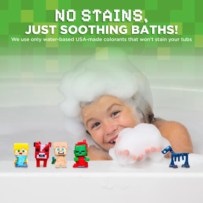 Block Builder TNT Bath Bomb for Kids with Surprise Toys Inside (1 Pack)