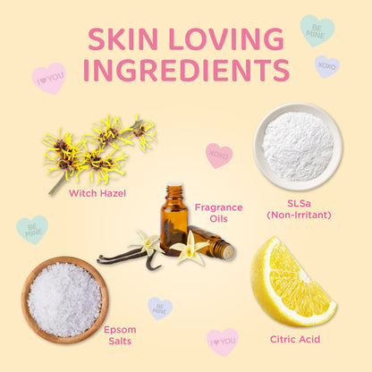 Candy Hearts Bath Bombs for Her (3 Pack)