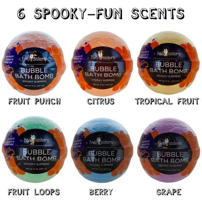 6 Spooky Surprise Halloween Bubble Bath Bombs Set