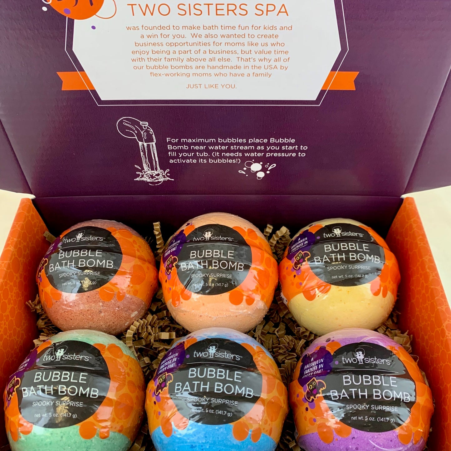 6 Spooky Surprise Halloween Bubble Bath Bombs Set