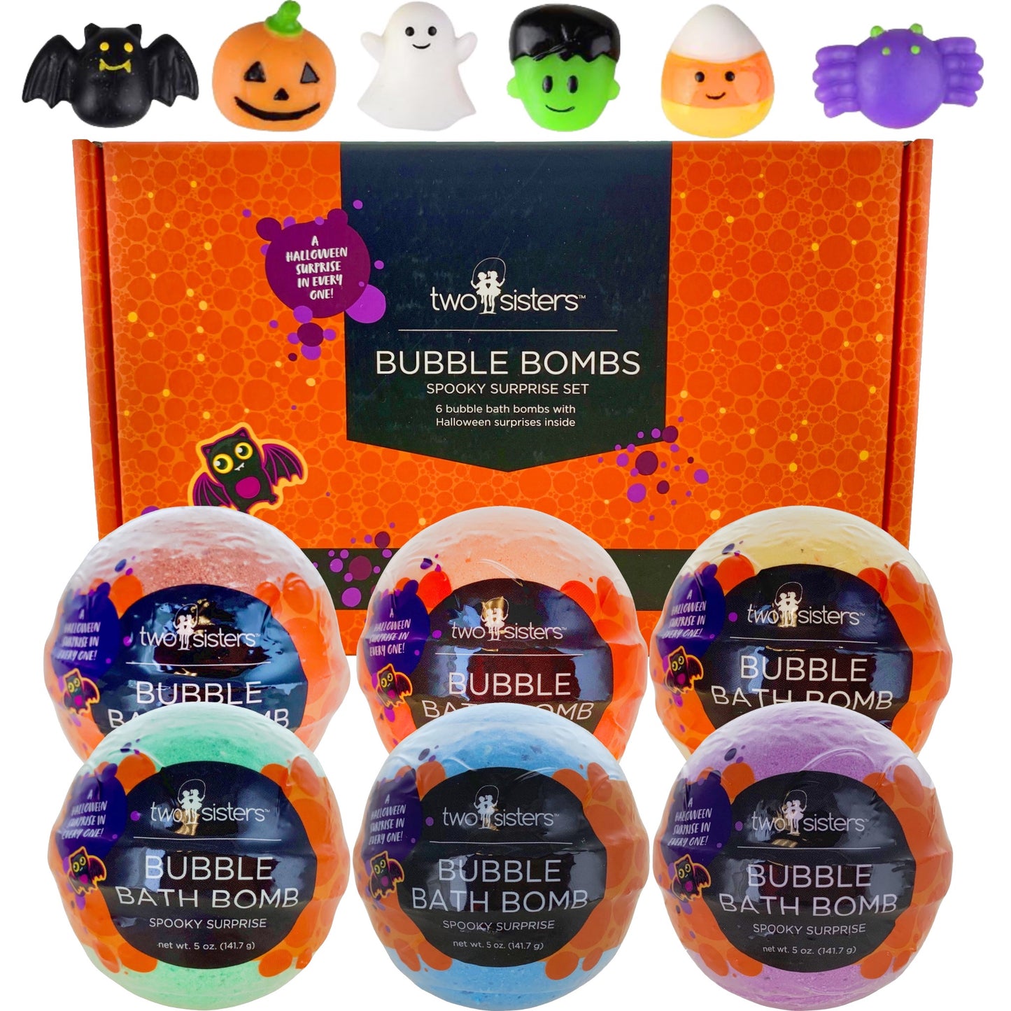 6 Spooky Surprise Halloween Bubble Bath Bombs Set